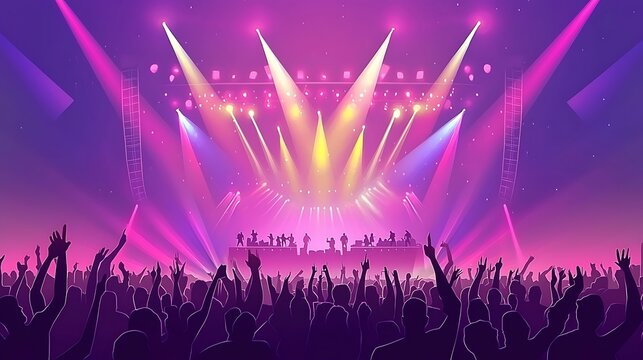 Concert crowd stage lighting