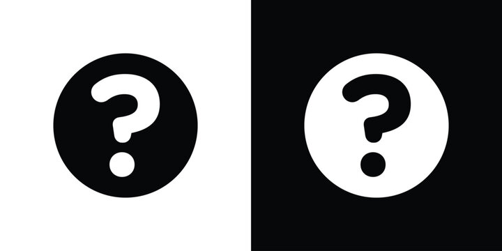 Interrogation icon in black and white, best for Gaphic Design