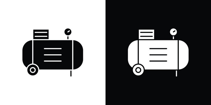 Compressor icon in black and white, best for Gaphic Design