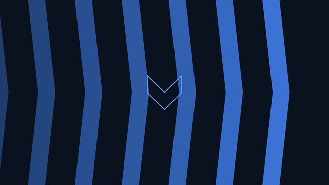 Blue chevron motion animation 4k background, with pulsing geometric, arrows and minimalist, abstract lines