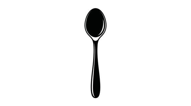 A simple black spoon icon.
