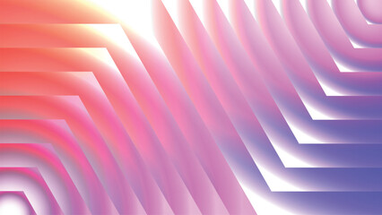 Abstract sleek 3D folded texture with vibrant magenta pink and deep purple blue gradient. © Art by Zidni