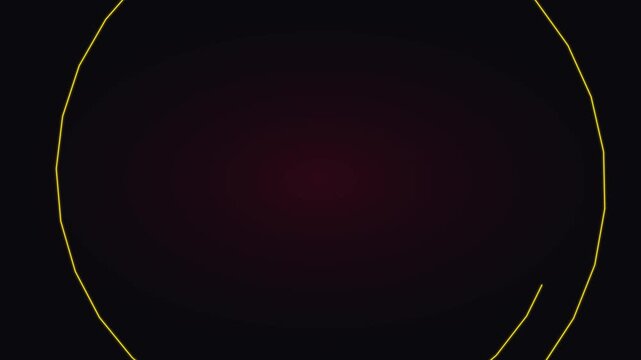 Golden spiral motion animation on dark 4k background, for abstract visual