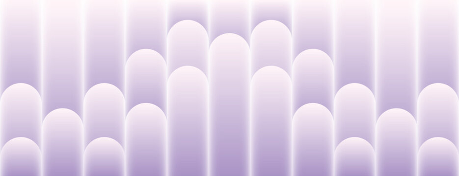 Soft purple gradient with rounded, layered arches creating depth background vector