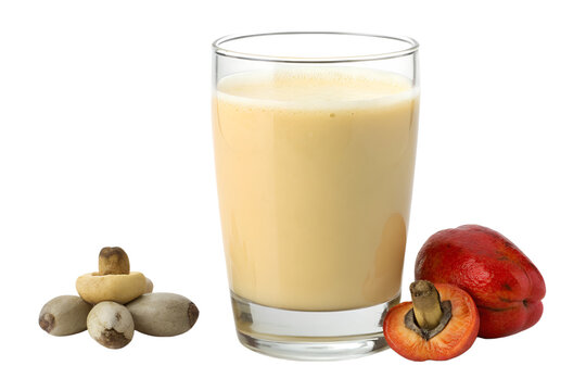 Fresh Tropical Cashew Fruit Juice with Whole Cashew Apple and Nut