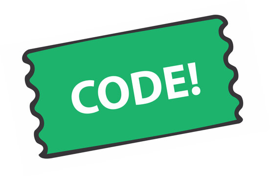 Discount code coupon sticker icon for online sale and ecommerce promotion