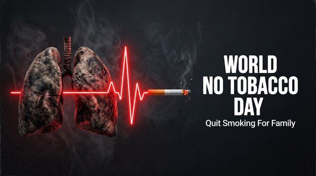 World No Tobacco Day Quit Smoking For Family Awareness Poster