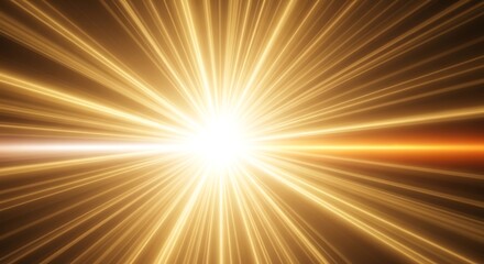 Naklejka premium Abstract Golden Light Burst Background with Radiant Sunbeams.