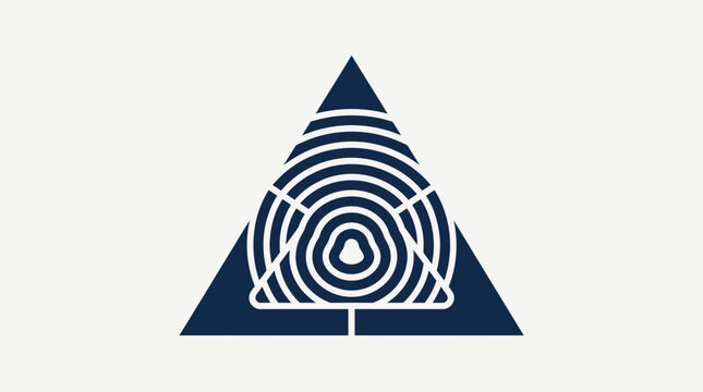 Abstract Fingerprint Triangle Logo