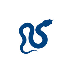 Fototapeta premium dark blue snake silhouette