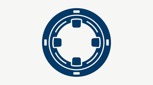 Modern abstract circular logo design, technology and innovation concept