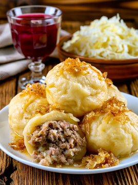 Polish Meat Dumplings with Cranberry Sauce - AI Generative