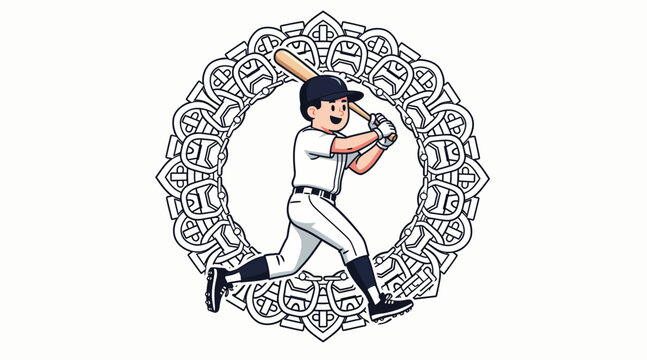baseball player cartoon character