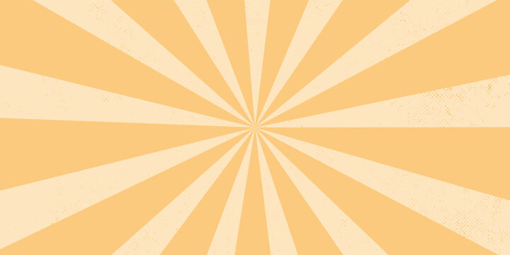 Retro red background with vintage circus sunburst. Psychedelic colorful swirl poster, abstract pattern in 70s carnival style. Hypnotic sunburst vector illustration.