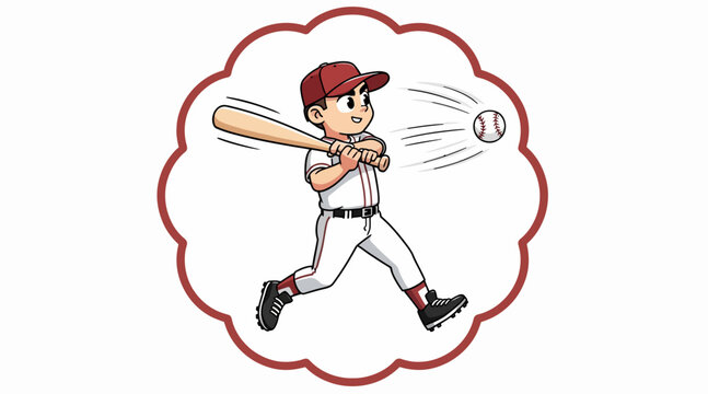 baseball player hitting ball