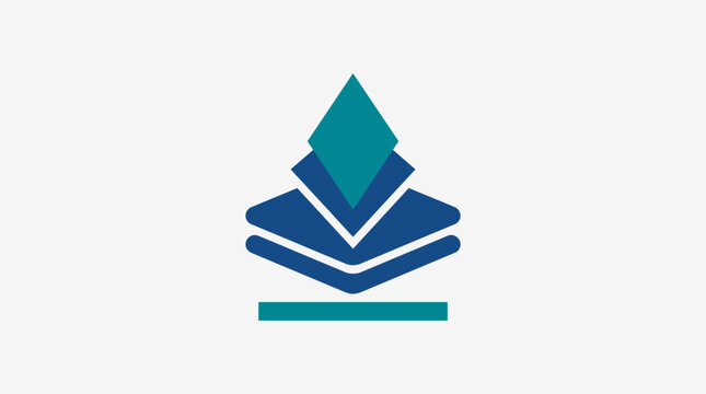 Abstract geometric stack layers logo