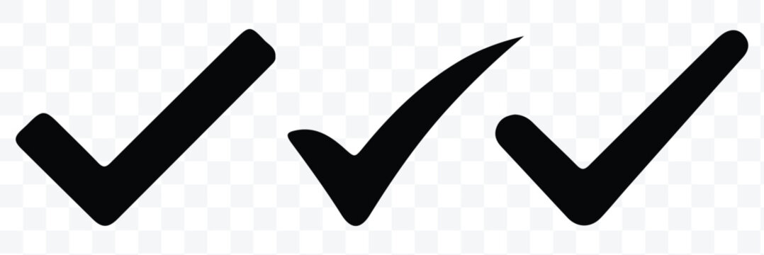 Double check icon tick symbol confirmation, approval, success icons. Check mark icon. Single and double ticks. Confirmation and read message status symbol. Used in chat, tasks, and notifications sign.