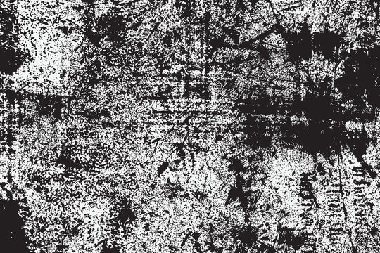Abstract black and white grunge background . Monochrome vector texture