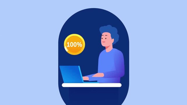 Animated Bank Loan Approval Process, Credit Score Verification and Financial Eligibility Explainer