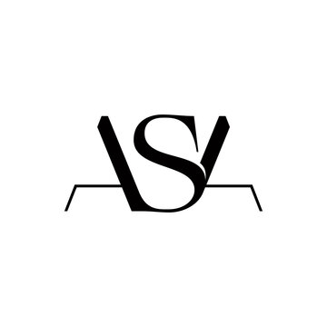 letter ASA monogram unqie logo wordmark