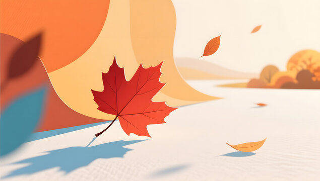 Maple red diagonal blocks early autumn texture background