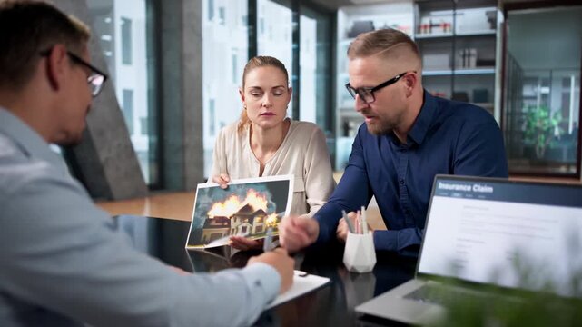 Insurance Adjuster Carefully Reviews Claim Paperwork