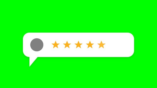 Minimalist Message Box Speech Bubble Green Screen Overlay Flat Vector UI Animation