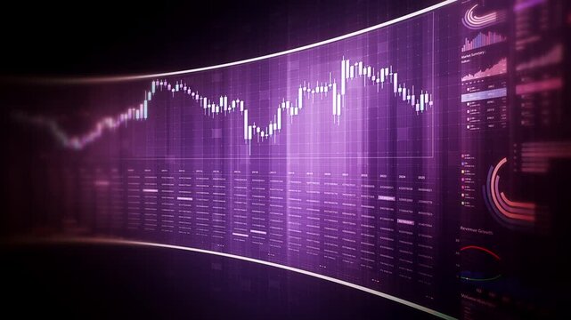 Futuristic global financial data visualization, world map and digital globe with candlestick chart, stock trading analytics, forex market dashboard, fintech infographic, big data interface
