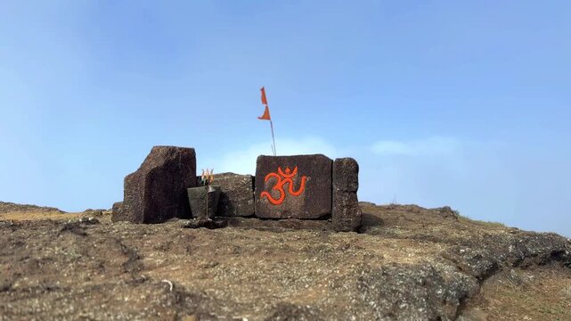Shivling at top of the Taramati Peak, Harishchandragad