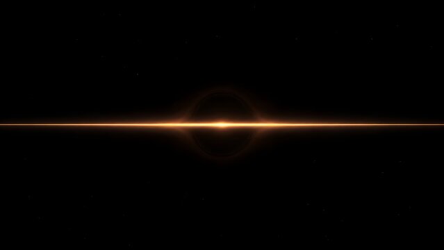 Stunning Accretion Disk Of A Massive Black Hole Viewed Edge On Appearing Intensely Bright Line