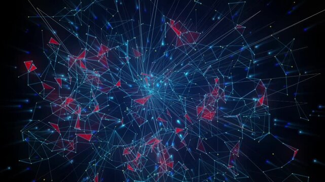 Connected data lines, Ideal for background, data visualization, internet or speed of traveling data. can be used for memory or brain visualization, or networking, exchange of information. futuristic d