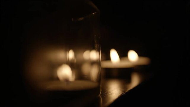 Blazing Fire Flame Burning Brightly in Dark Environment with Warm Glow