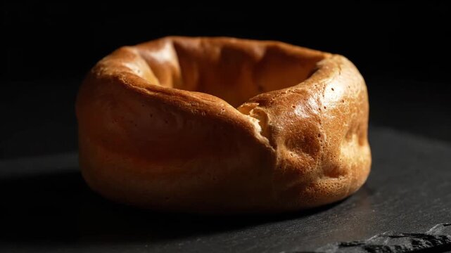 Golden Baked Bread Roll Fresh from Oven Delicious