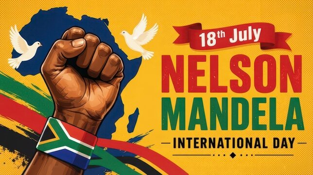 Nelson Mandela International Day celebration poster
