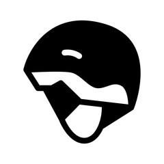 Obraz premium Biker wearing protective helmet for safe bike riding