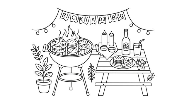 barbecue grill vector