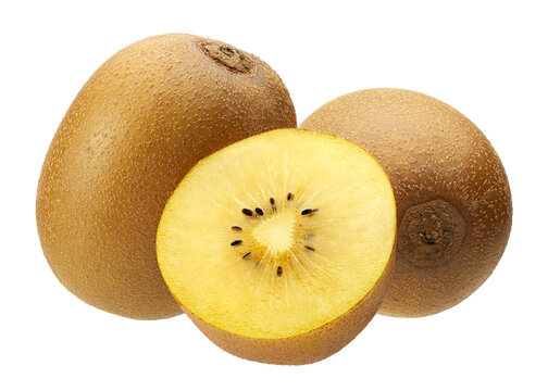 Fresh gold kiwifruit isolated