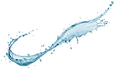 Obraz na płótnie Canvas Twisted water splash isolated