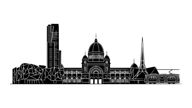 Melbourne Laneway Architecture Illustration Australia