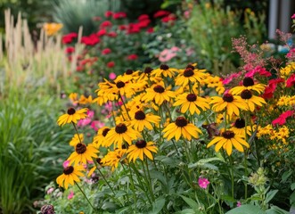 Obraz premium yellow flowers in the garden