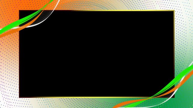 Indian Flag Tricolor Video Frame Background