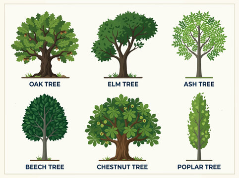 Different types of trees 8.