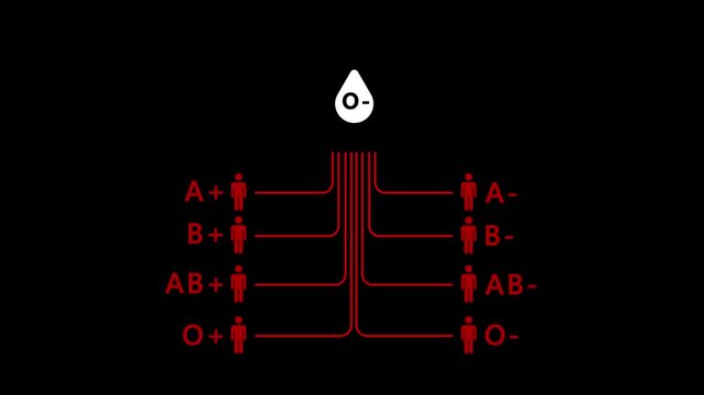 Blood Transfusion Compatibility Charts Video. Universal Donor O- and Universal Recipient AB+. All 8 Blood Types ABO/Rh Transfusion Diagram.