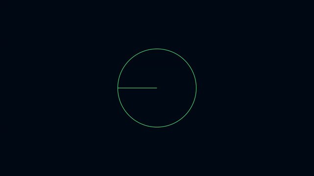 A minimalist green line divides a circle on a transparent background.
