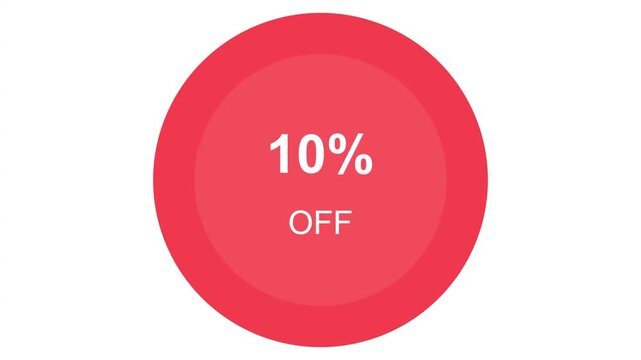 Discount Sign with 10 Percent Off on a Circular Badge