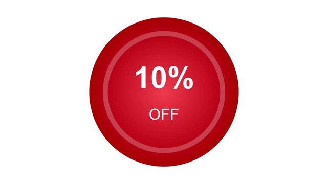 Discount Offer Badge with Percentage Sign on Circular Icon