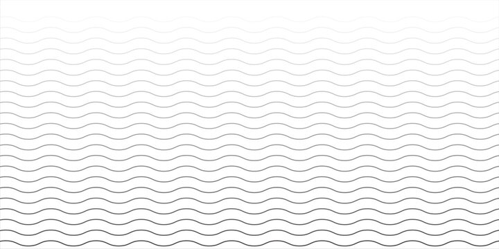 Water waves. Set of wavy zigzag lines. Wave thin line background. Vector zigzag and wavy  horizontal underline. Vector illustration