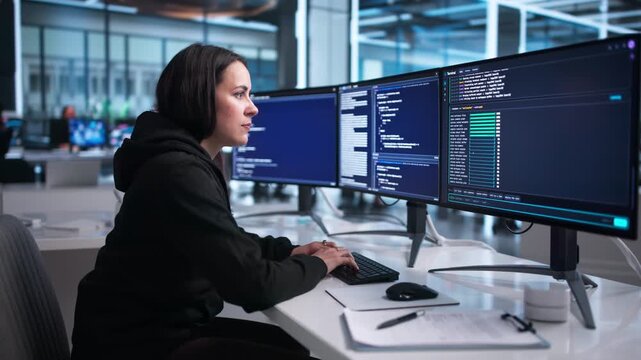 Software Developer Coding Interactively