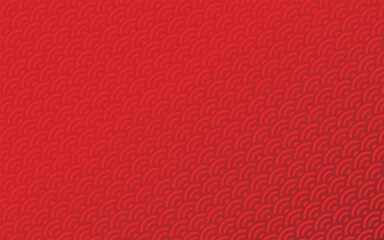 Elegant red background featuring a classic japanese seigaiha seamless wave pattern, perfect for lunar new year and holiday decorations. © mei