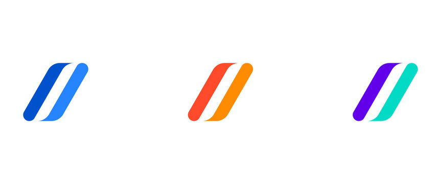 Minimalist Slanted Parallel Bars Logo Abstract Business Speed Icon